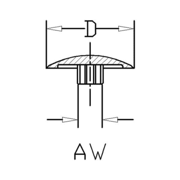 Zierkappe zum Abdecken von Metallschrauben mit AW-Antrieb – Bild 2