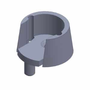 Palier de barre d'armoire pour tube rond