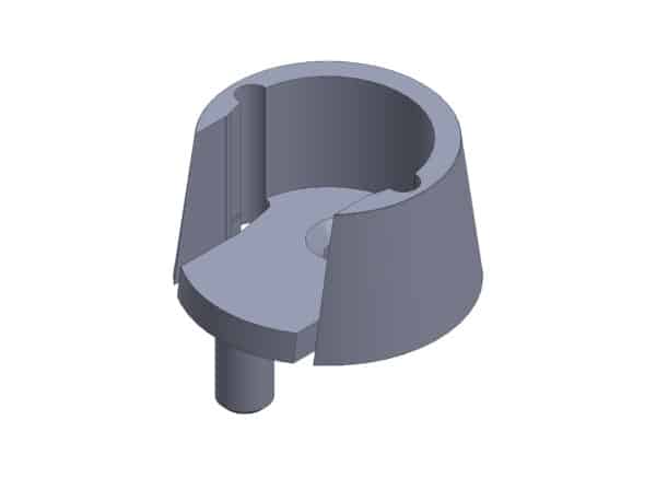 Palier de barre d'armoire pour tube rond